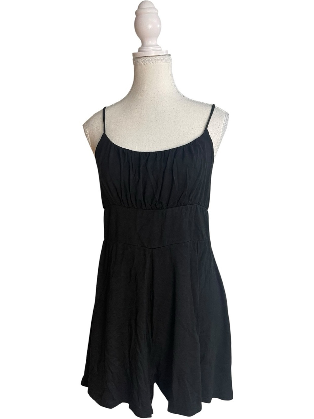 Urban Outfitters UO Spaghetti Strap Mini Romper Black